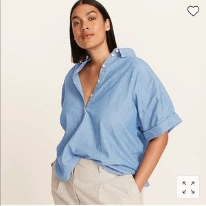 🆕 J. Crew Relaxed short-sleeve chambray popover